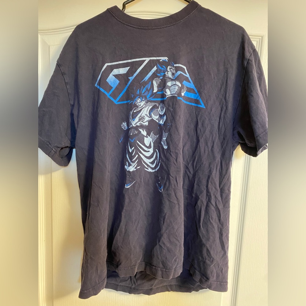 Dragon Ball Z T-Shirt Xl Goku and Vegeta Super Saiyan Blue Broly Movie Navy Blue